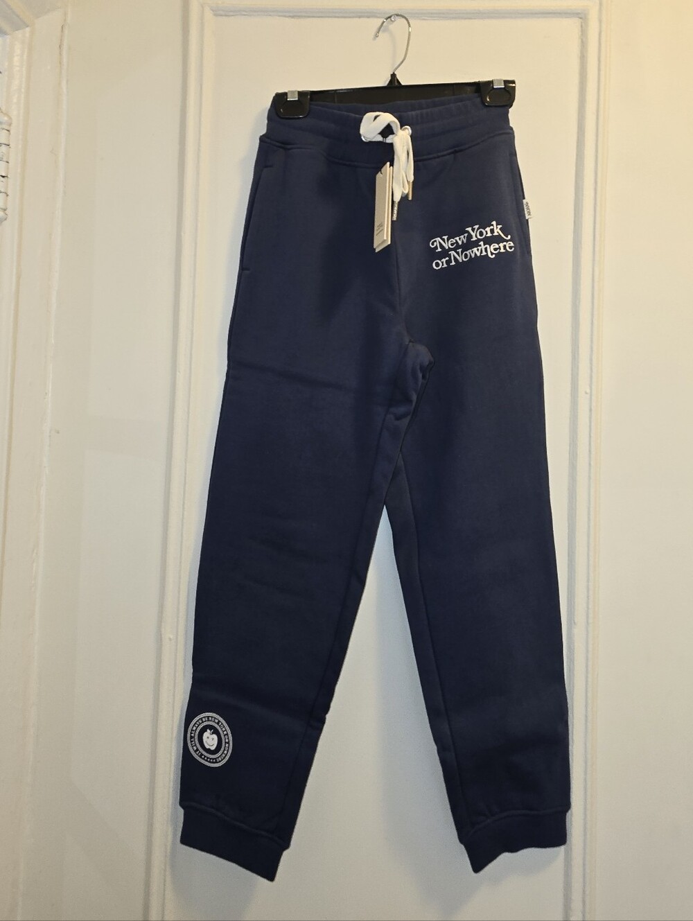 NWT New York or Nowhere (NYON) Signature Drawstring Sweatpants in Navy - Sz XS - Picture 3 of 14
